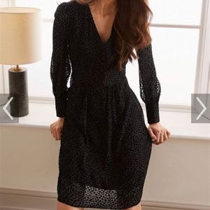 Boden black Dalmatian dot dress